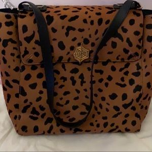 rare leopard leather charlotte olympia purse